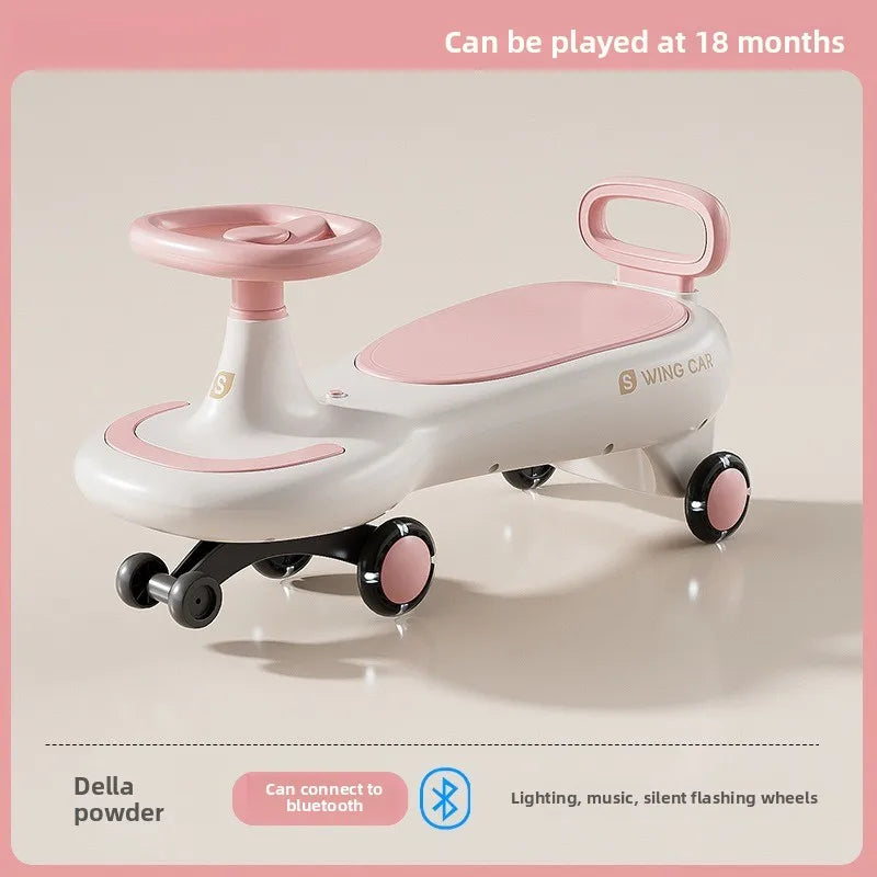 Kids Wobble Car 1 12 Anti Tip Silent Wheels Music Rocking Adults Sit Anti-rollover Children's Wiggle Car Adults Can Sit
