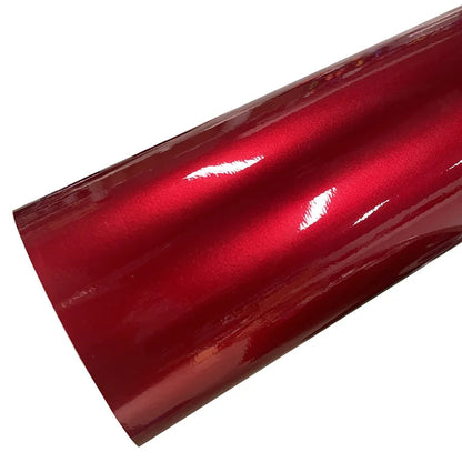 Premium Candy Metallic Gloss Metal Red Vinyl Wrap Adhesive Film Decal Car Wrapping Foil with Air Release Bubble