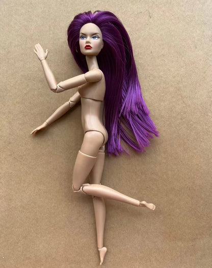 Poppy Good Makeup Head With Beige Yoga Slim Doll Body 1/6 Doll Figures Collective Toys Colorful Hair Doll Heads
