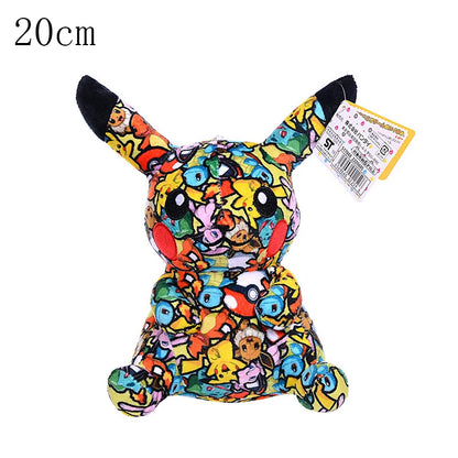 Pokemon Mega Dragonite Holding Dratini Sleeping Vaporeon Flareon Initial Pikachu Peluche Riding Gyarados Lapras Plush Doll