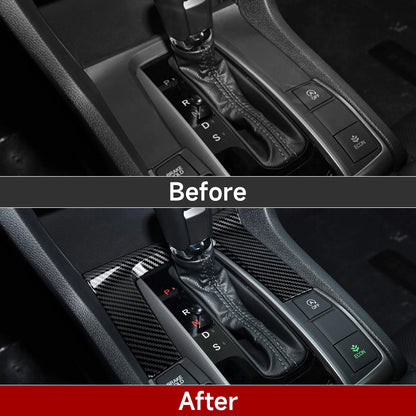 For Honda Civic 10th Gen (2016 -2021) Interior Accessories, Car Center Console Gear Shift Panel , Carbon Fiber ABS Trim Sticker