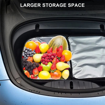 For Tesl Model 3 Y YL Juniper Highland 2025-2020 2026 Frunk Cooler Organizer Insulation Bag Front Trunk Storage Outdoor