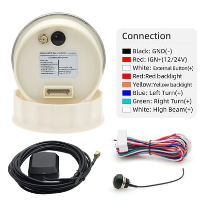 Retro 6 Gauge Set 160KMH,200KMH 85mm GPS Speedometer Gauge 8000RPM Tachometer 52mm Water Temp Oil Pressure Fuel Meter Voltmeter