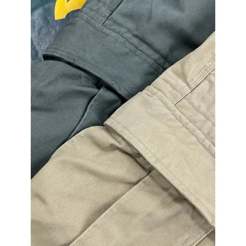 American Retro Workwear Shorts Men Summer New Street Tough Guy Trendy Brand Loose Multiple Pockets Five-Quarter Pants Mid-Term