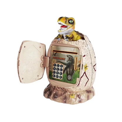 Fingerprint Password Lock Kids Dinosaur-egg Saving Money Coin Safe Box with LED Light Piggy Bank Toys Saving Money Coin Safe Box