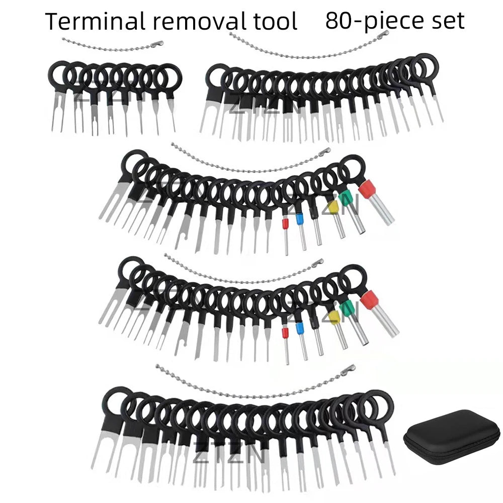 Car Terminal Removal Tool Kit - Wiring Harness Connector Pin Extractor Set with Storage Case for Automotive Electrical Repair