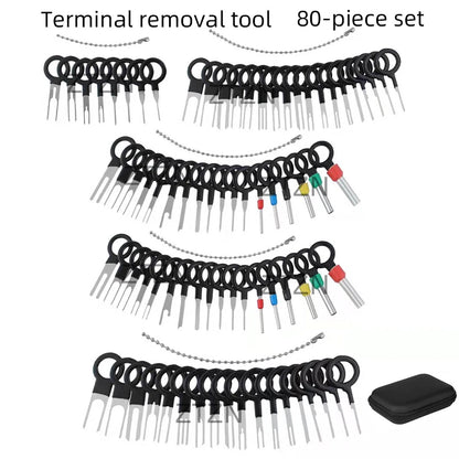 Car Terminal Removal Tool Kit - Wiring Harness Connector Pin Extractor Set with Storage Case for Automotive Electrical Repair