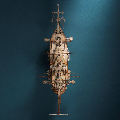 3D Wooden Sets For Adults And Children, Steampunk Mystery Future Pirate Ship DIY Assembled Toys Creative Decorations Birthda