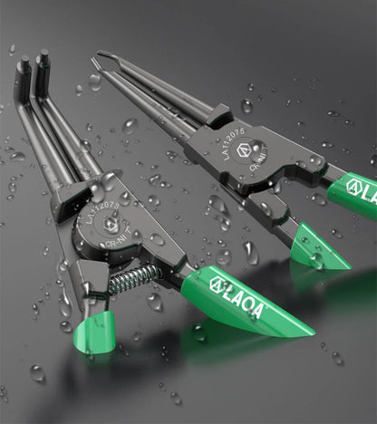 LAOA 7 inch Internal External Pliers Retaining Clips Portable Multifunctional Snap Ring Circlip Pliers For Hand Tool