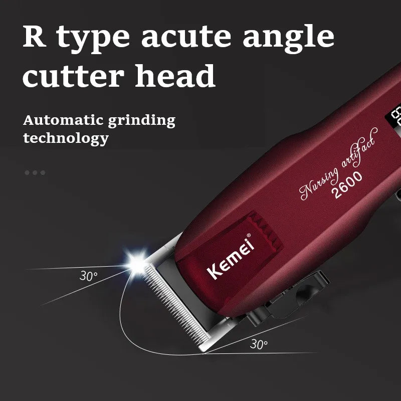 KEMEI KMPG2600 adjustable hair clipper professional barber hair trimmer for men electric beard hair cutting machine rechargeable