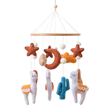 Baby Crib Mobile Rattle Toy 0-12Months Infant Soft Felt mobile Teddy Bear Bed Bell Hanging Toy Holder Bracket Crib Toy Gift