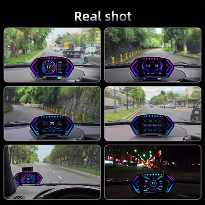 36 Functions HUD OBD+GPS Dual System Car Head Up Display GPS Speedometer Slope Meter Water Temp Speed Alarm on-board Computer