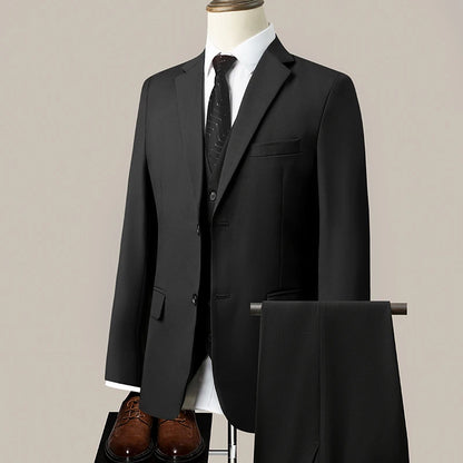 Newly upgraded fabric men's formal wear, gentlemanly demeanor, business style, wedding dress, formal three-piece suit, 6XL