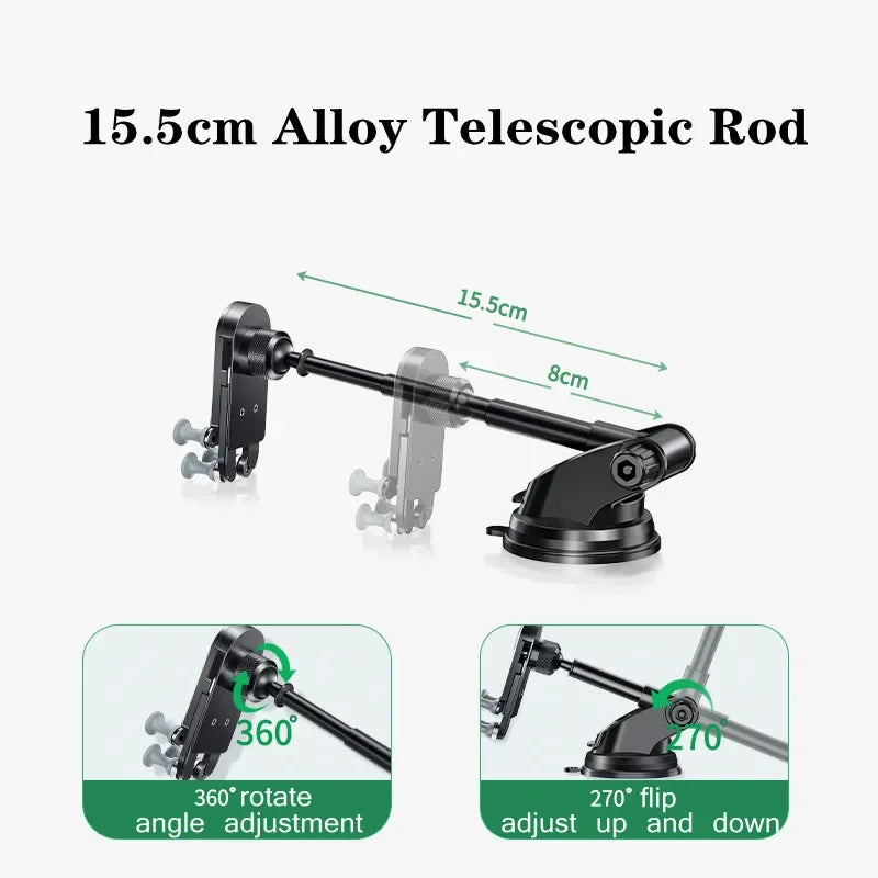 Eary for Z fold 7 6 5 Car Phone Holder Stand Mount Dashboard Suction Cup Bracket 360°Rotate for Samsung S26 S25 iPhone 17 Xiaomi