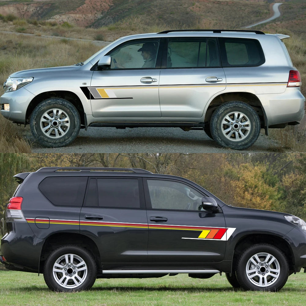 Car Sticker Modified Sports Body Waist Line Styles Decal Vinyl Decoration Accessories For Toyota Land Cruiser LC70 LC76 LC79 LC8