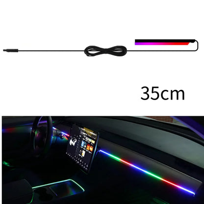 110cm 43.31" Car Sunroof Ambient Lights LED Skylight Symphony RGB Interior Acrylic Strips Decoration USB APP Remote Control