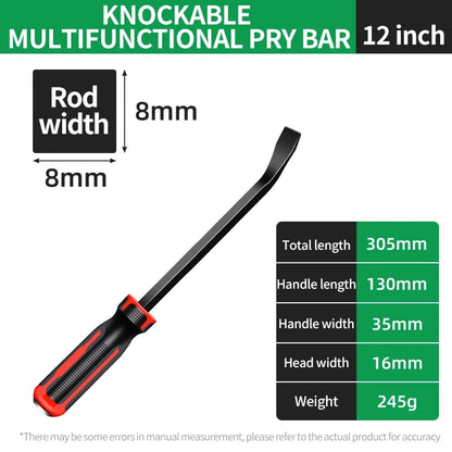 Heavy Duty Multi-Function Long Pry Bar 8/12/18/24 Inch Tire Crowbar Strike Cap Nail Puller Car Repair CV-R Removal Hand Tool