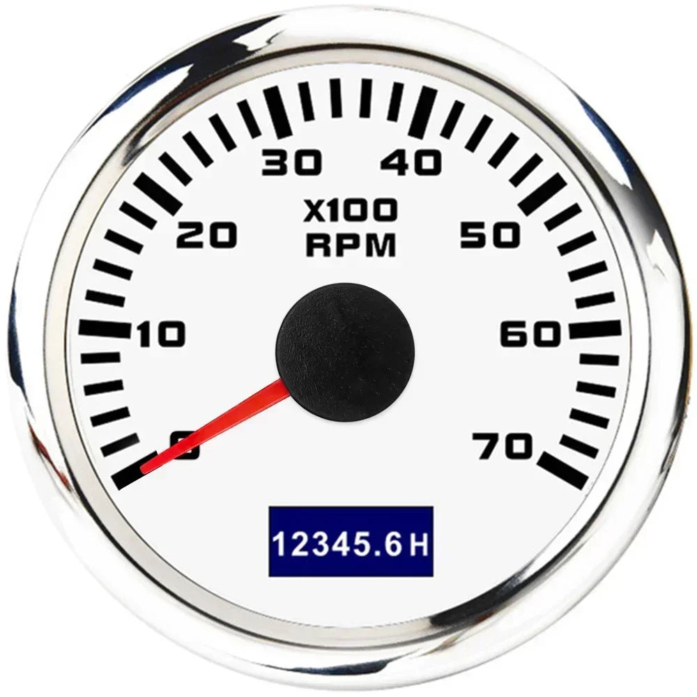 3000/4000/6000/7000/8000 RPM Gauge with Hourmeter Gauge 52mm Tachometer Waterproof 7 Color Backlight Tacho Gauge For Car Boat