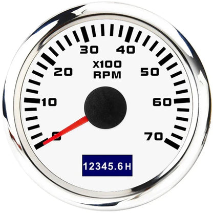 3000/4000/6000/7000/8000 RPM Gauge with Hourmeter Gauge 52mm Tachometer Waterproof 7 Color Backlight Tacho Gauge For Car Boat