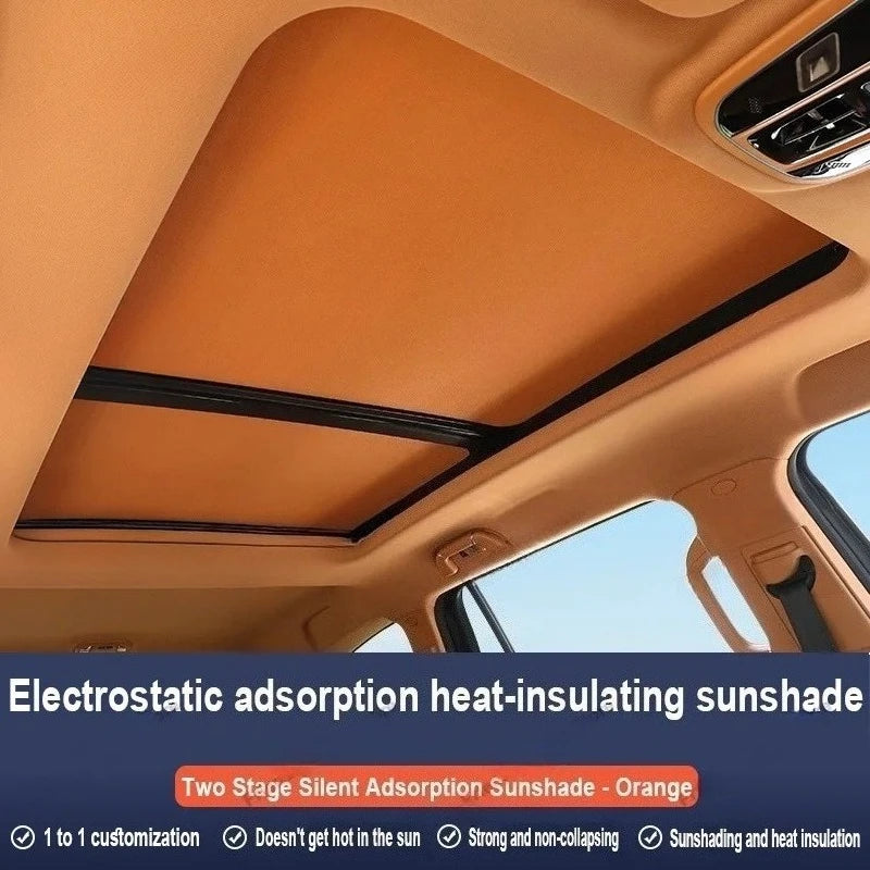 Car Sunroof Insulation Roof Visor For Volkswagen VW Tiguan 5N 2010~2017 16 Anti-UV Electrostatic Adsorption Sky Curtain Sunshade