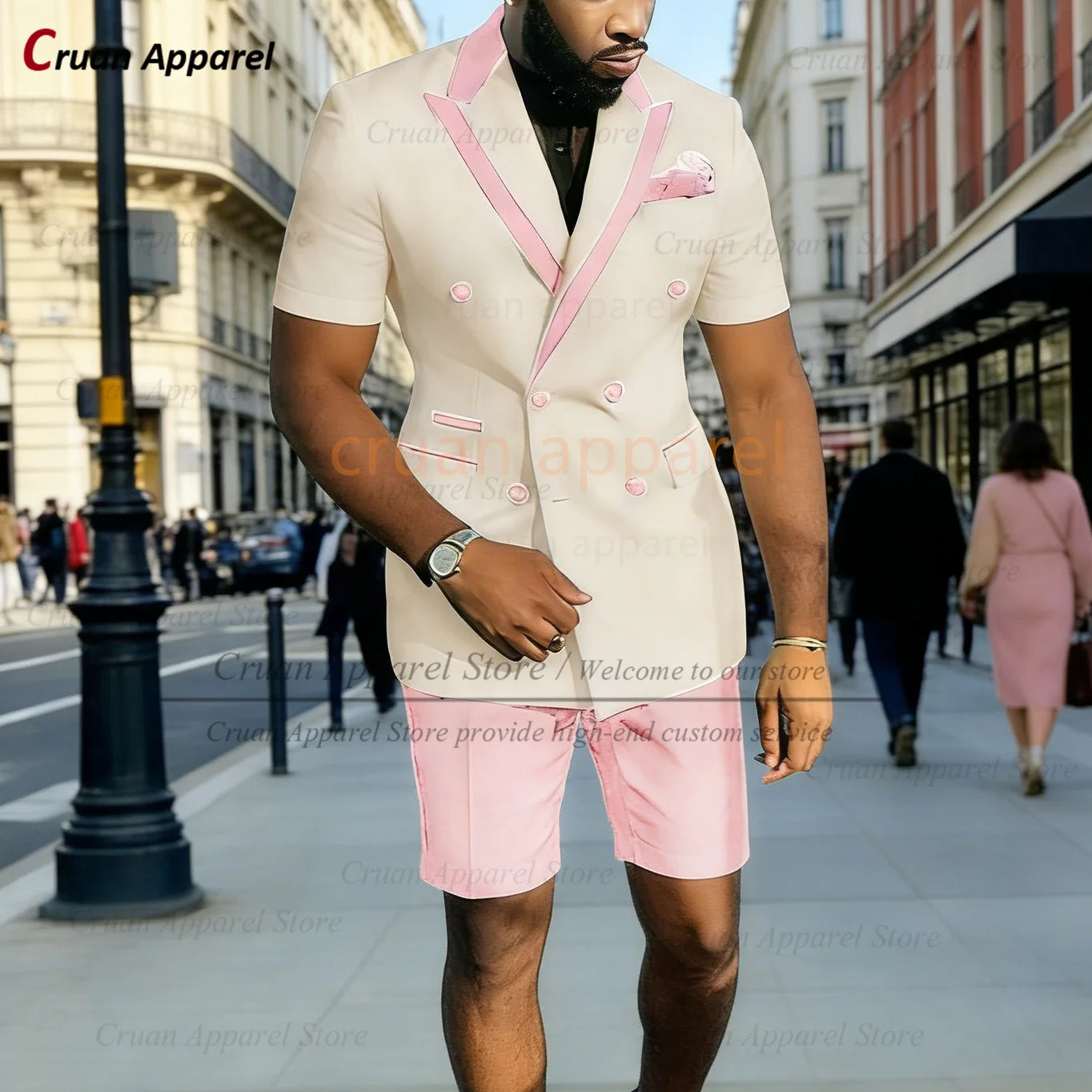 Summer Casual Outfits For Men Birthday Banquet Custom High Quality Blazer Pants 2 Pieces Evening Dinner Fashion Suit Sets