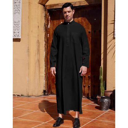 Big and Tall Kaftan with Pocket Mens Arab Thobe Men Kaftan Thobe