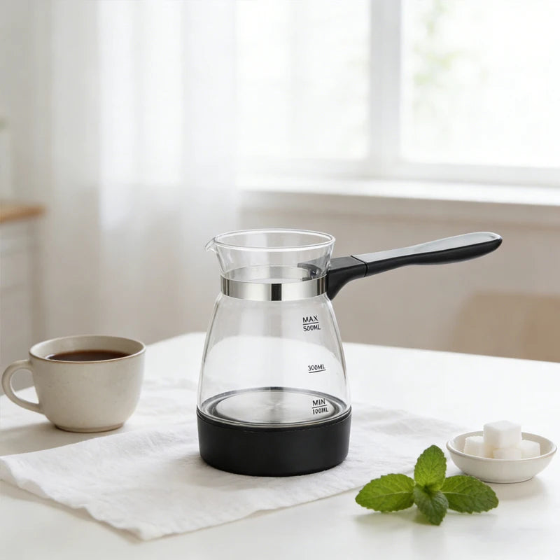 Glass coffee pot, Turkish household electric coffee maker, pour-over brewing, five-layer paper box packaging