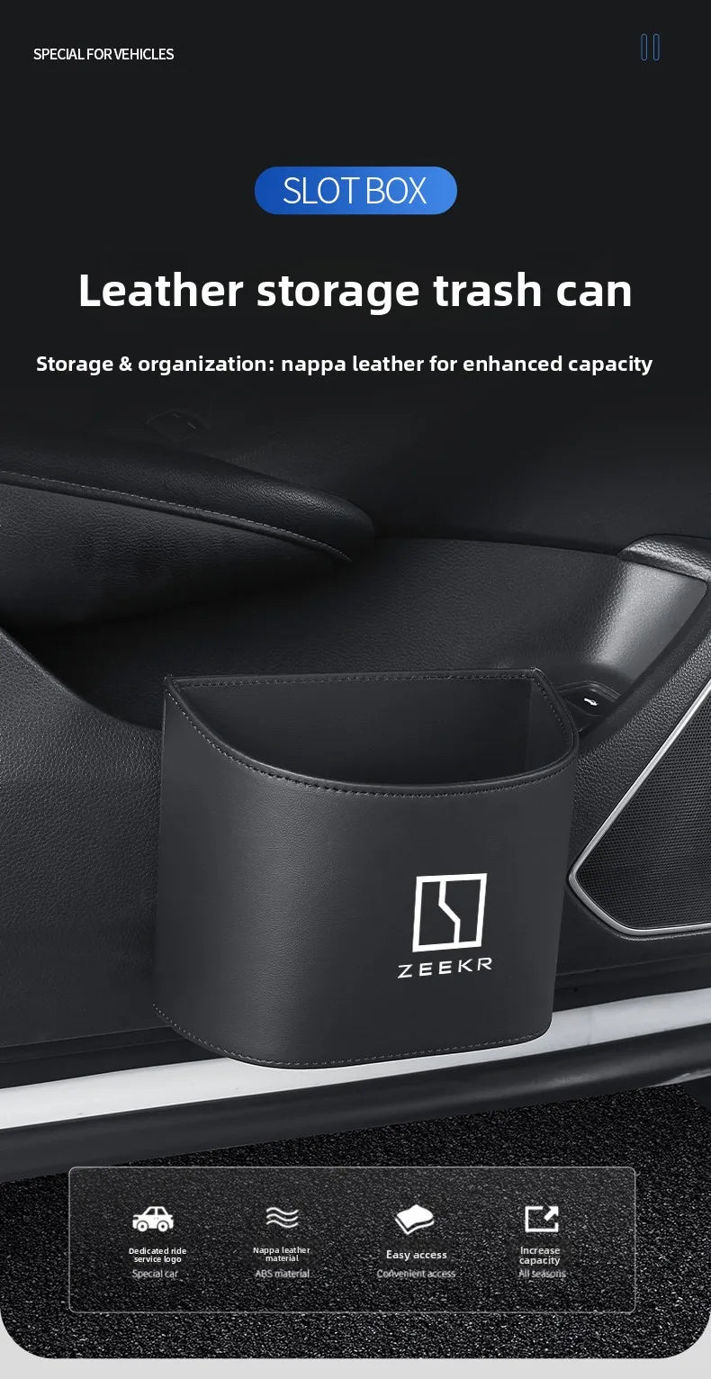 Suitable for ZEEKR 007gt 7X Zeekr 001 009 mix zeekr 9x car garbage bin storage box, car door water cup holder