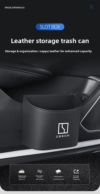 Suitable for ZEEKR 007gt 7X Zeekr 001 009 mix zeekr 9x car garbage bin storage box, car door water cup holder
