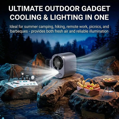 Universal Cooling Car Fan USB Rechargeable Clip on Portable Desk Fans with LED Display 360 Rotation Quiet for Car Camping