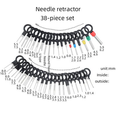 Car Terminal Removal Tool Kit - Wiring Harness Connector Pin Extractor Set with Storage Case for Automotive Electrical Repair