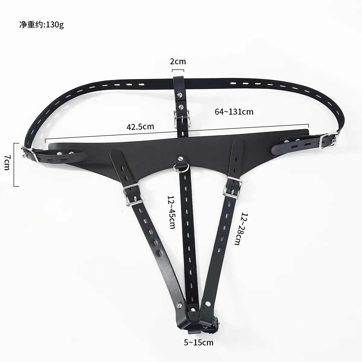 BDSM Leather AV Wand Vibrator Holder Harness Woman,Forced Orgasm Sex Suit Lingerie,Bondage Restraints,Chastity Belt,Adult Games