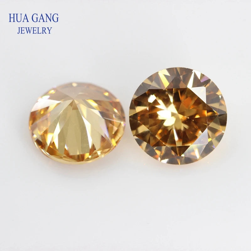 Big size 5A Cubic Zirconia Stone Multicolor Round Shape Brilliant Cut Loose CZ Stones Synthetic Gems Beads For Jewelry
