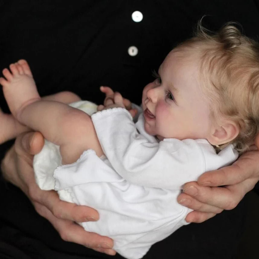 NPK 20inch Lifelike Reborn Doll Newborn Harper Soft Touch Cuddly Body Doll Handmade with Genesis Paint Visible Veins Multiple