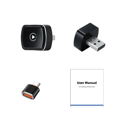 KEBIDUMEI Wired to Wireless Carplay Mini Car AI Box Adapter 5.0GHz WiFi Android Auto Bluetooth 5.2 Smart Dongle Car Accessories