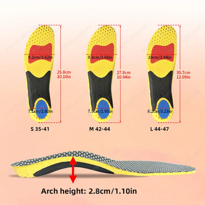 EVA Sports Arch Support Insoles Shock Absorption Deodorant Breathable Cushion Orthopedic Inserts for Running Basketball Shoes