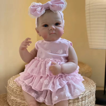 JOYORA Cute Realistic Full Body Vinyl Girl Dolls Realistic Reborn Dolls With Clothe Children'S Toys Holiday Gift Collectible Toy