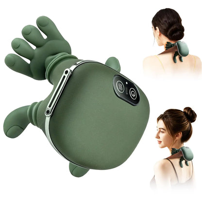 Finger Pressure Neck Massager Heated Back and Shoulder Massager Electric Kneading Neck Deep Massage Muscle Relax