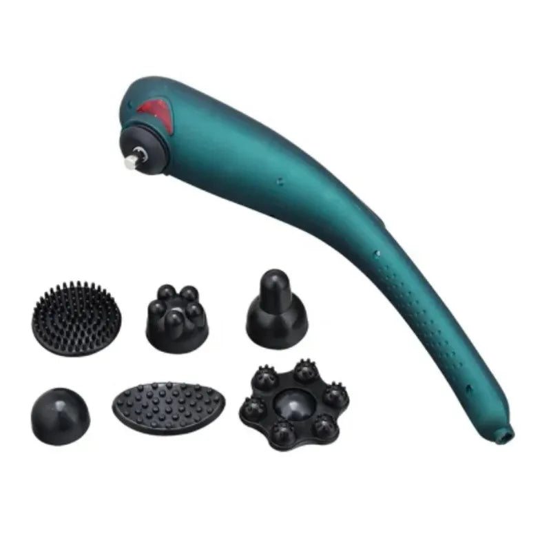 Ergonomic Grip Handheld Massage Device LCD Screen Display Rechargeable Body Relax Massager