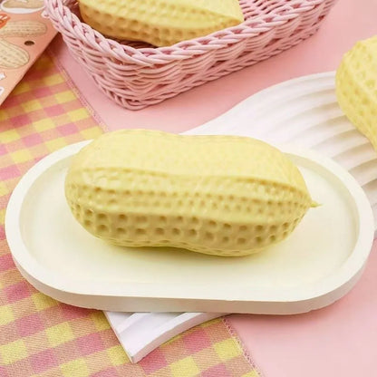 Simulated Peanut Squeeze Fidget Toy Soft Stress Relief Toy Sensory Anti-Stress Toy for Kids Adults Party Gift