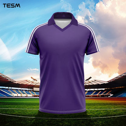 Sports POLO Shirt Summer Men Casual Short Sleeve Lapel Printed T-shirt Striped Retro Fashion Top Outdoor Team Breathable POLO