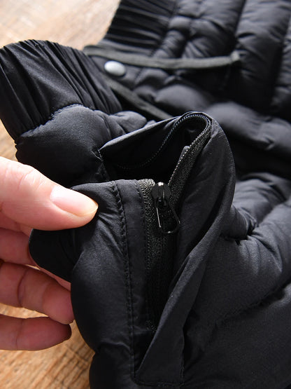 Thickened Winter Cotton Pants for Men Outdoor Sports Warmth Resistant to Cold Long Pants Nylon Fiber Standard Fit Pure Color