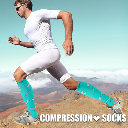 New Compression Socks Varicose Vein Nurse Sports Running Calf Pressure Stockings Protect Bare Feet Support Gradient Pressure