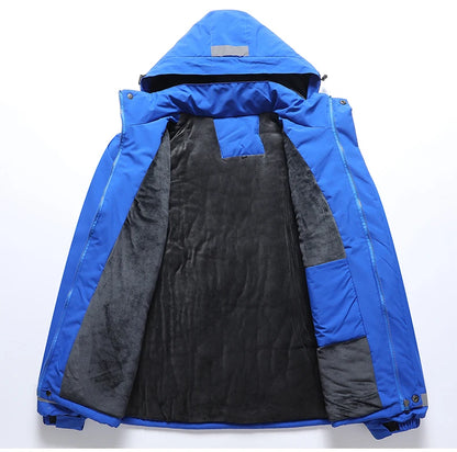 Thickened Fleece Lined Cotton Jacket for Men Work Site Reflective Winter Labor Protection Outerwear Cold Resistant Coat Print...