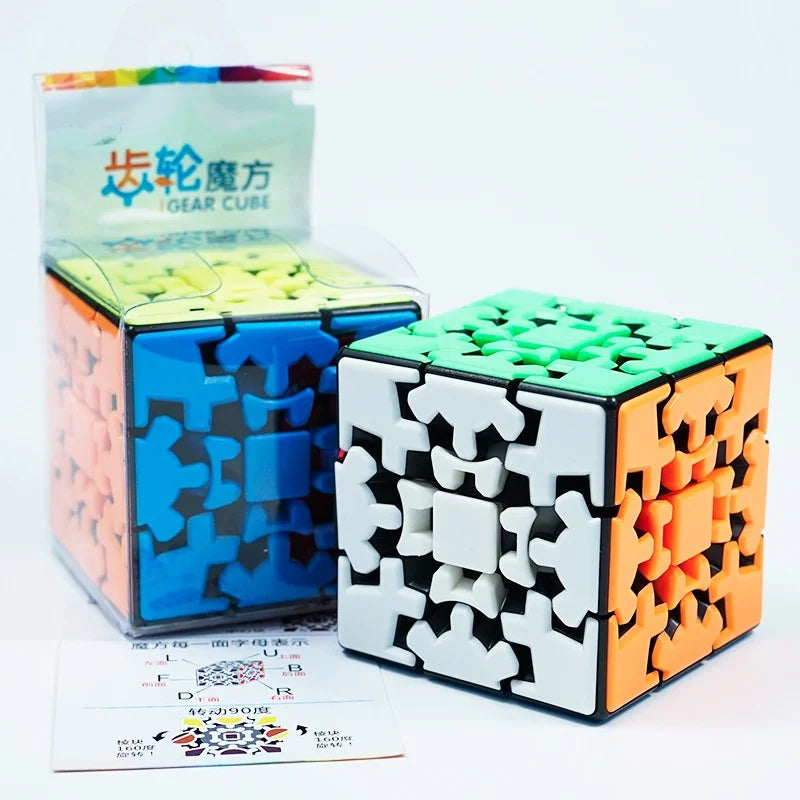 Premium 3D Gear Magic Cube Smooth Turning Brain Teaser Puzzle Desktop Fidget Stress Relief Sensory Toy For Hobby Collection