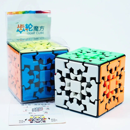 Premium 3D Gear Magic Cube Smooth Turning Brain Teaser Puzzle Desktop Fidget Stress Relief Sensory Toy For Hobby Collection