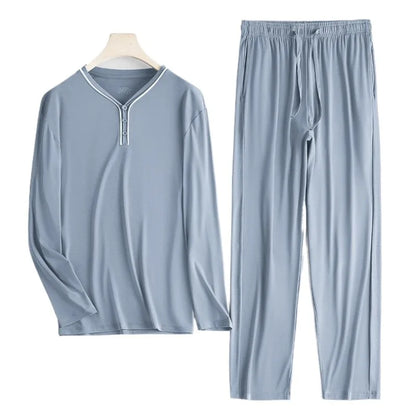 Men's Austrian Lenzing Modal Pajama Sets Luxury Sleepwear Street Ready Comfortable Loungewear