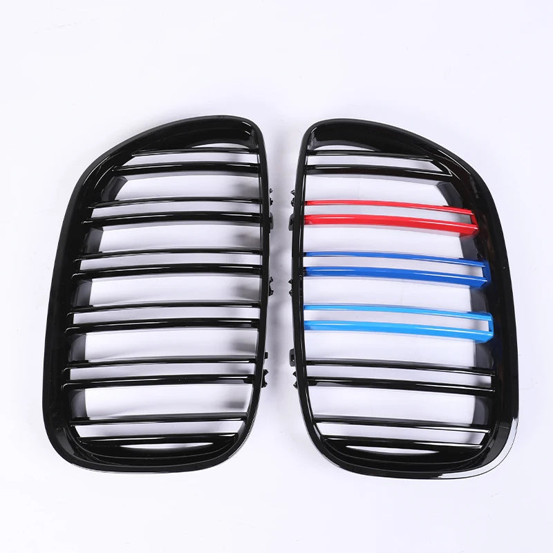 Front Bumper Kindey Grille Carbon M Style For BMW X5 E53 Facelift 2004 2005 2006 X5M Exterior Parts Grills Cover Car Accessories