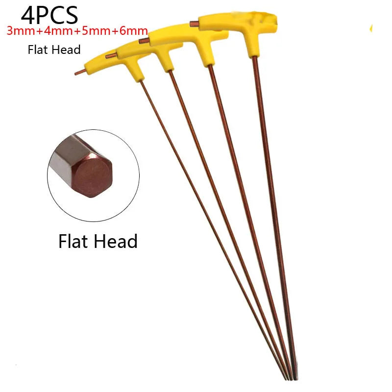 400mm Length 3-10mm Hex Key Wrench  T-Handle Spanner Flat/Ball Head Socket Screwdriver Allen Hex Wrench Hand Tool Extra Long Arm