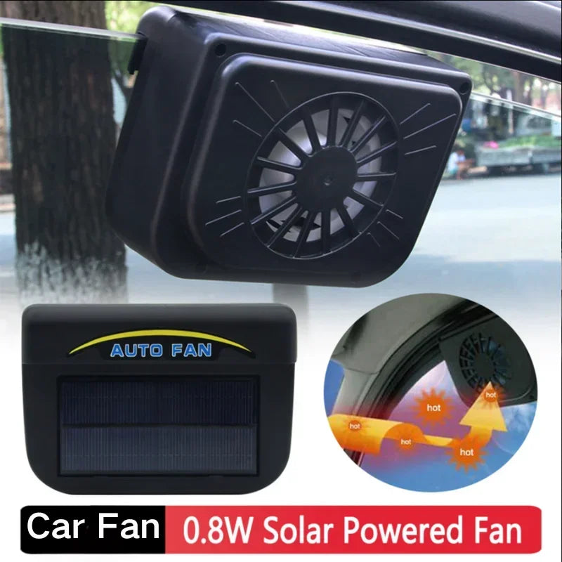 NEW Solar Powered Car Exhaust Fan Car Window Fan Cooling Radiator Energy Saving Auto Coole Portable Deodorization Ventilator